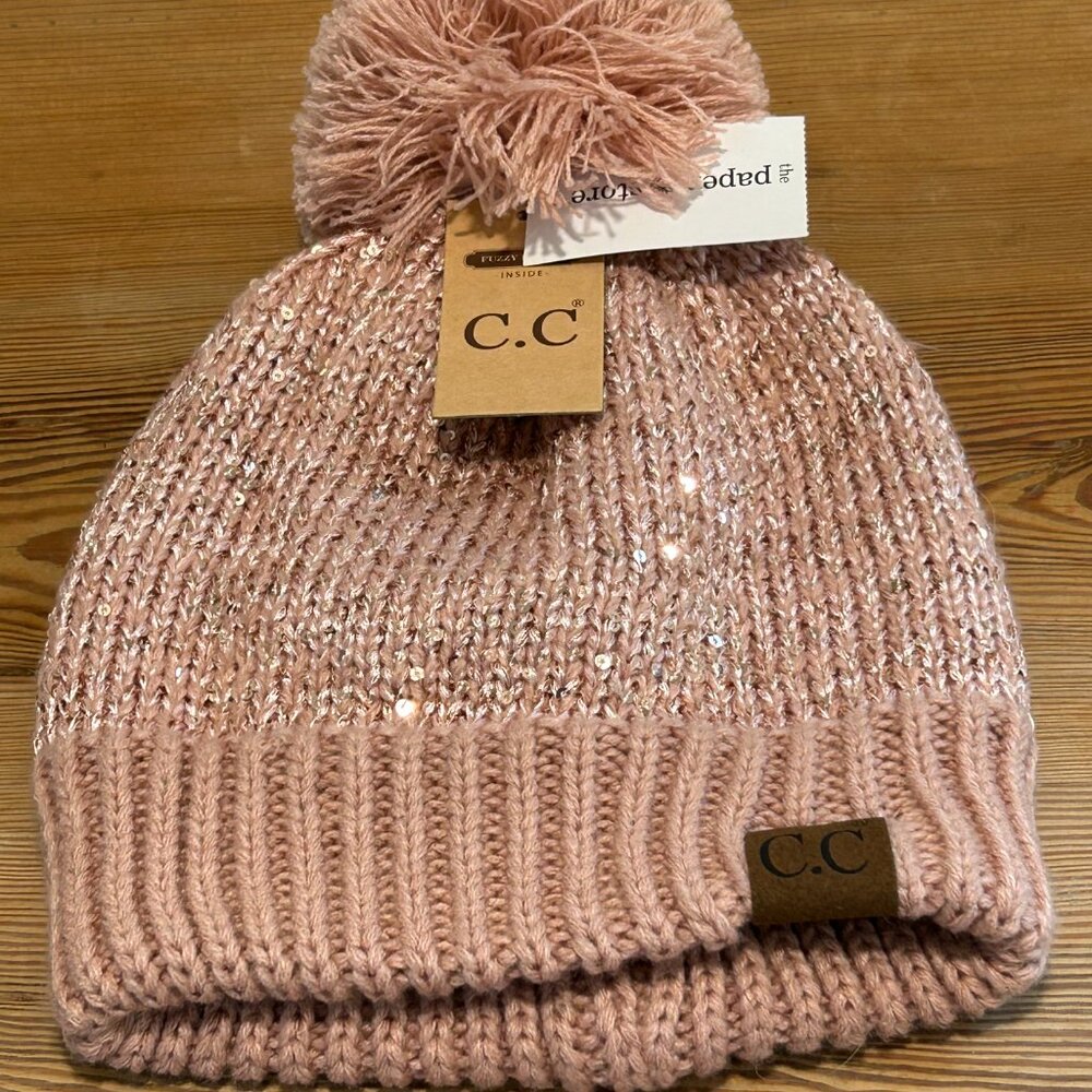 NWT - CC Sequin Pom Beanie Hat
